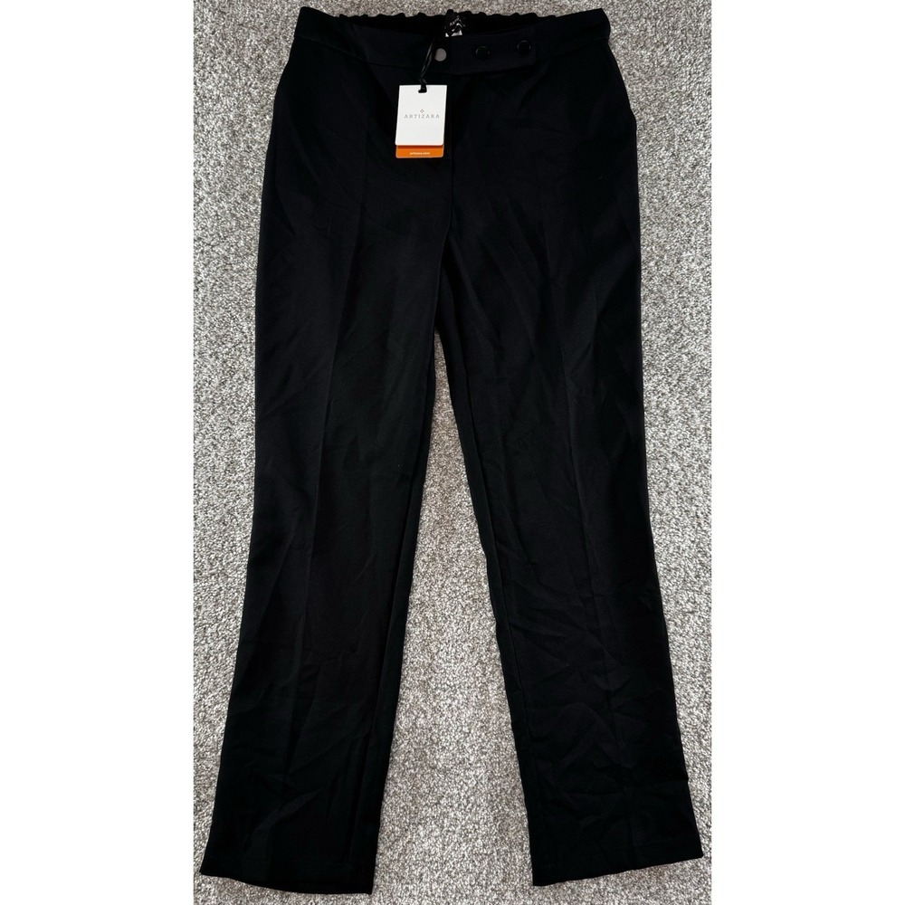 Artizara Black Dress Pants Womens Large Muslim Islamic Clothing Straight Leg NWT
